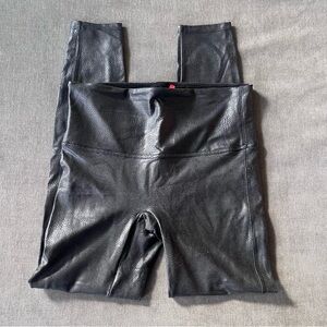Spanx Black Croc Leggings L